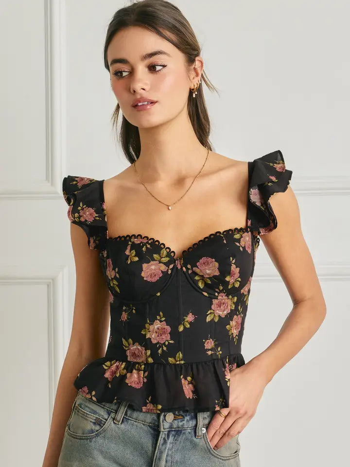 Floral Lace Corset