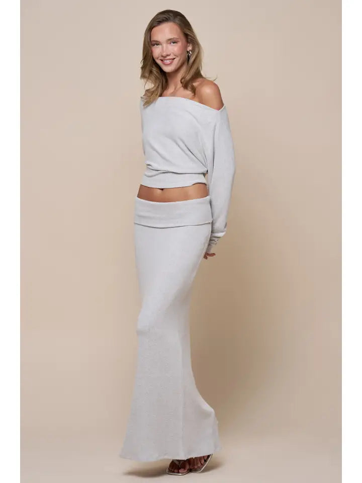 Fold Over Maxi Skirt