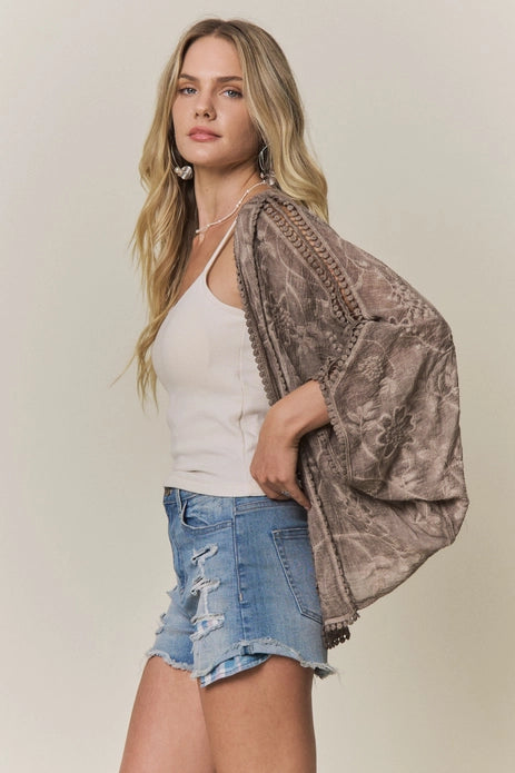 Boho Embroidered Kimono