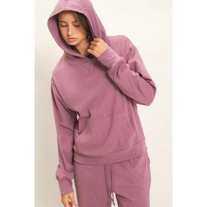 Plum Long Sleeve Hoodie