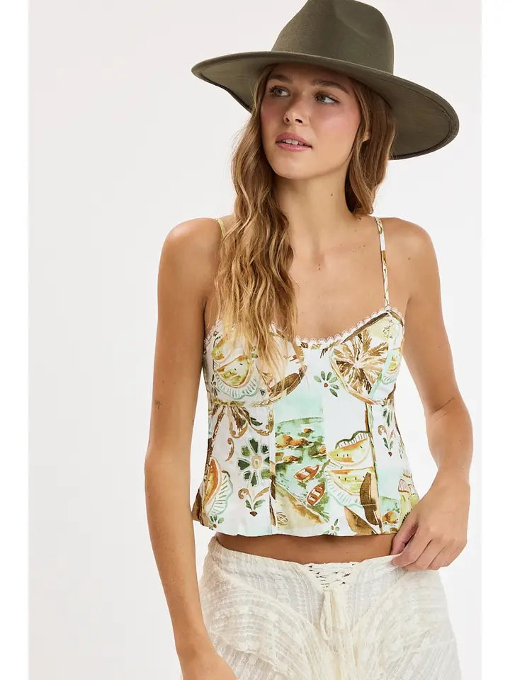 Seaside Olive Crop Top