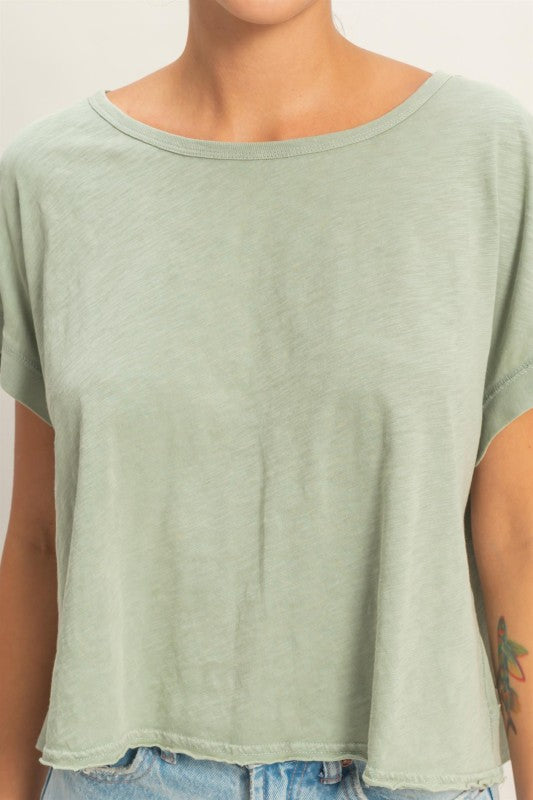 Acid Washed Open Back Top