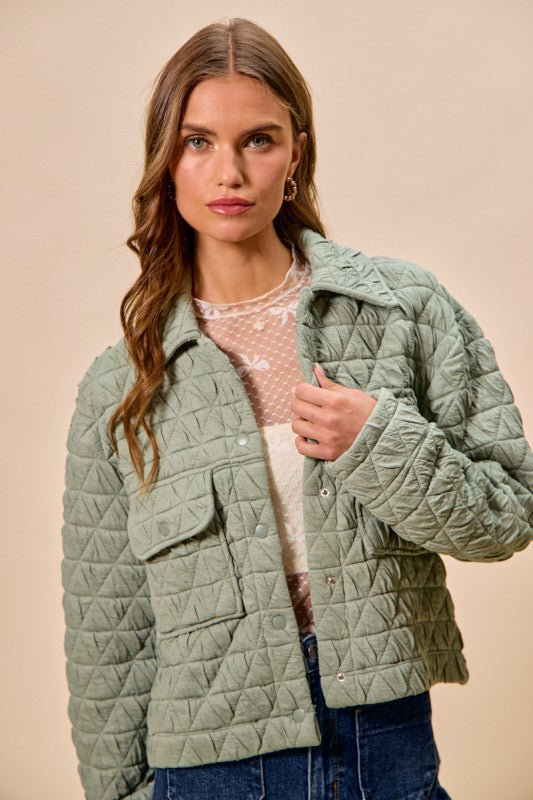 The Mint Quilted Jacket
