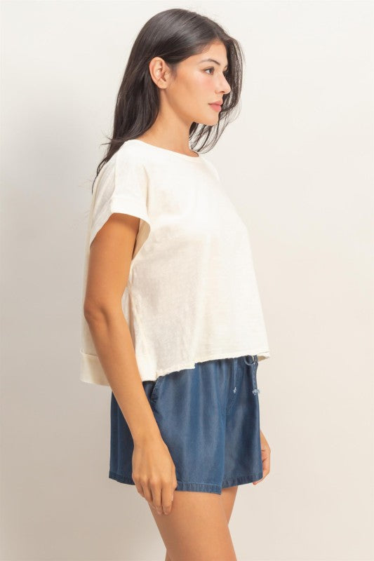 Acid Washed Open Back Top