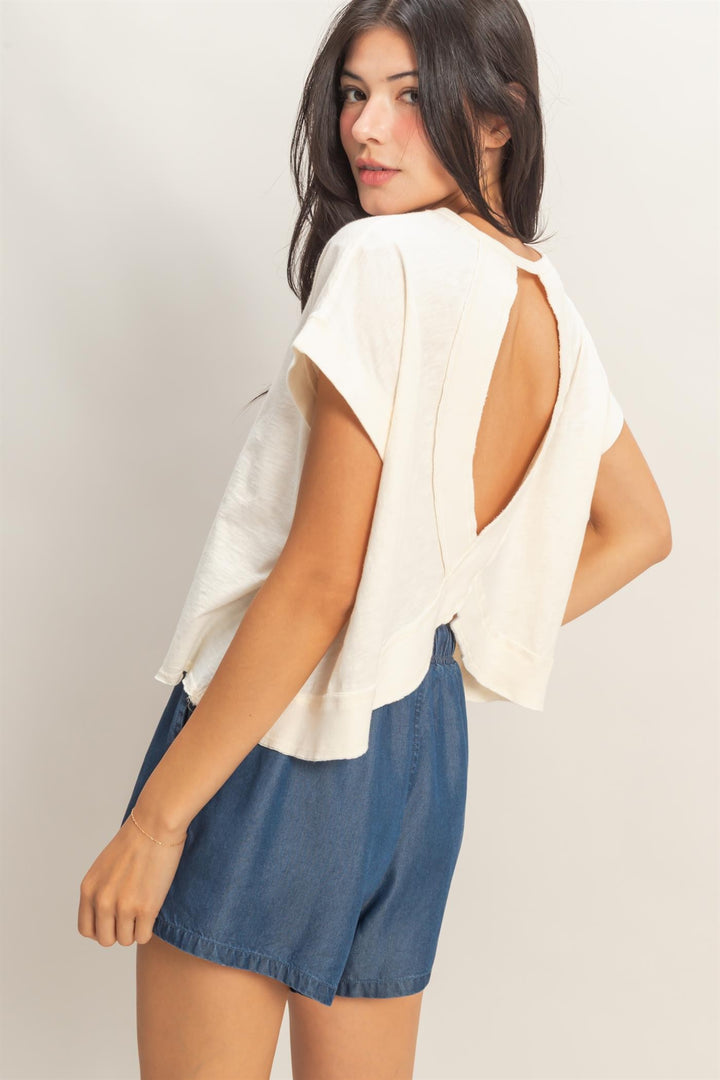 Acid Washed Open Back Top