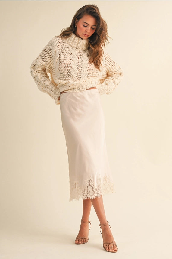 The Champagne Midi Skirt