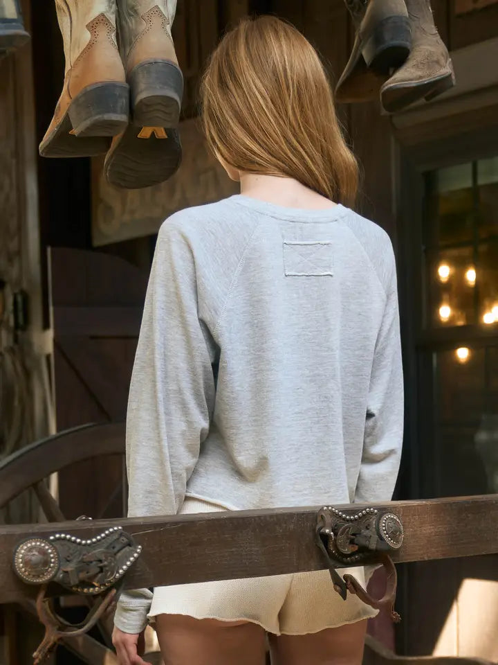 Flag Raw Hem Knit