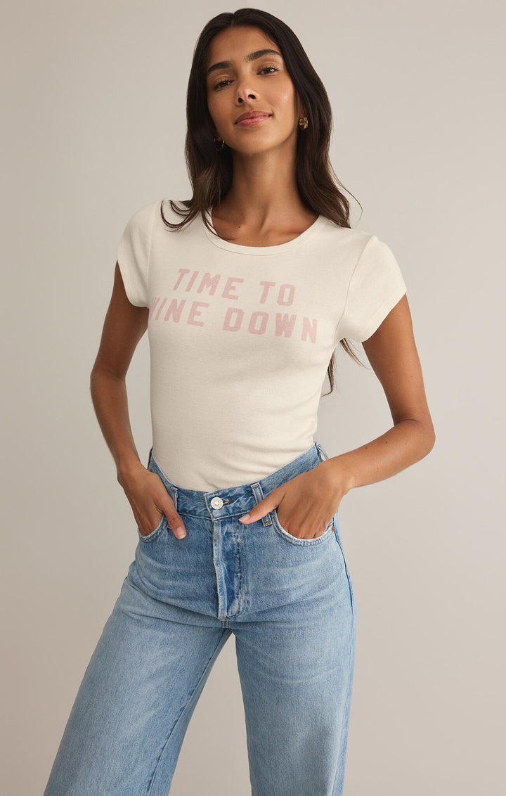 Wine Down Cheeky Tee